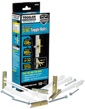 TOGGLER SNAPTOGGLE BA Toggle Anchor with Bolts, Zinc-Plated Steel Channe... - $22.44