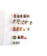 Lot 22 Miniature mostly Ceramic Christmas Ornaments 1&quot; - 2.5&quot; Gift Hange... - $301.72 MXN