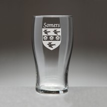 Somers Irish Coat of Arms Tavern Glasses - Set of 4 (Sand Etched) - £56.11 GBP