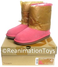 Ugg Koolaburra K Aubrei Short Snow Winter Pink Boots Girls Size 4 New wi... - $89.99