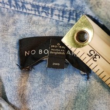 No Boundaries Men’s Faded Blue Cotton Collar Shirt Short Sleeve Size L (42-44) image 4