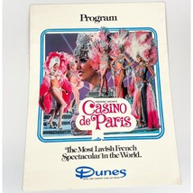 Casino de Paris Show at Dunes Hotel Las Vegas Program Brochure - £11.86 GBP