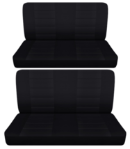 Solid Front and Rear bench car seat covers fits 1953-1957 Chevy 210 Sedan  black - £104.04 GBP