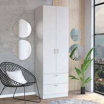 Vico 76" Armoire Wardrobe Closet with Drawers &amp; Shelf - $397.99