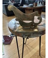 Vintage Brass Sleigh Christmas Sock Hanger - $44.55