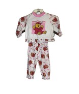 Vintage Disney Winnie the Pooh Sleepy Time Pajamas Set Toddler 3T Pink M... - $686.90 MXN