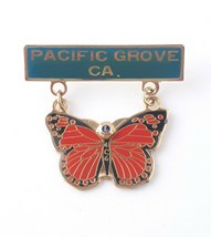 Vintage Lions Club Pacific Grove CA 4C6 Butterfly Lapel Pin Brooch Pinback NIP - £7.64 GBP