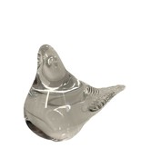 Unbranded Clear Art Glass Bird Dove Figurine Paperweight 4&quot; Tall - $18.81