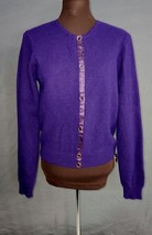 Ralph Lauren Blue Label Angora Wool Rabbit Purple Button Sweater Cardigan Sz L - £64.10 GBP