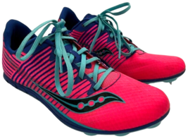 saucony women&#39;s vendetta 2 pink/blue S-19047-4 track shoes size 8 - $394.07 MXN