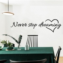 2 Pack - New Incredible Never Stop Dreaming Decal Wall Sticker - Black - £20.96 GBP