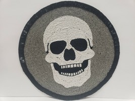 (1) HALLOWEEN SKULL GLASS BEADED PLACEMAT CENTERPIECE - $27.99