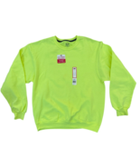 Fruit of the Loom Solid Safety High-Vis Yellow Crew Neck LS Sweatshirt S... - $36.54 CAD