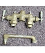 VTG Brass Hot &amp; Cold Faucet Mixing Valve Royal 7&quot; Spout 3 1/2&quot; Mounting ... - $26.05 CAD