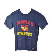 Mission Viejo Diablos High School Shirt Mens Size L Large Blue Heather Russell - £14.08 GBP