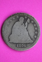 1876 P Seated Liberty Silver Quarter Scarce Guaranteed Authentic Rare Co... - $418.61 MXN