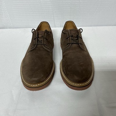 Clark’s Shoes Men&#39;s 7 M Newkirk Brown Nubuck Leather Dress Casual Extra ... - $29.90