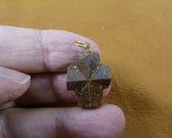 (CR501-41) 13/16&quot; oiled Fairy Stone Pendant CHRISTIAN CROSS Staurolite C... - £20.61 GBP