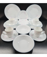 16 Pc Corelle Pink Trio Plates Bowls Mugs Lot Corning Floral Table Dinin... - $1,848.43 MXN