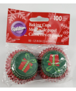 Wilton Baking Cups Christmas Present Mini Muffins Cupcakes 100 Count - $10.45 CAD