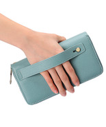 Wallet Women&#39;s Long Double Zipper Wallet Rfid Men&#39;s Pu Leather Clutch - $40.44