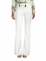 NWT DEREK LAM 2 lace-up waist pants flare trouser soft white 10 Crosby stretch - £166.10 GBP