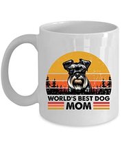 World&#39;s Best Miniature Schnauzer Dog Mom Coffee Mug 15oz Ceramic Gift For Dogs L - £15.73 GBP