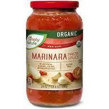 &#39;&#39;Organic Marinara Pasta Sauce, 23.5 oz, Simply Nature, Pak Of 5 (Glass Jars)&#39;&#39; - £14.22 GBP