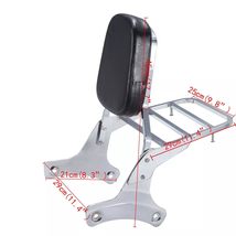USA stock Backrest Sissy Bar Luggage Rack Fit For Shadow ACE750 VT750 19... - $1,567.07 MXN