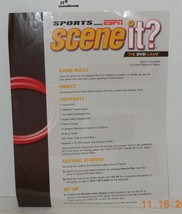 2005 Screenlife Sports Espn Scene it DVD Board Game Replacement Instructions - £3.86 GBP