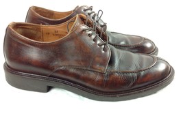 Johnston &amp; Murphy Signature Series Brown Leather Oxford Shoes Mens Sz 10M Italy - £30.01 GBP