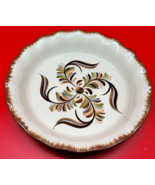 GAIL PITTMAN SCALLOPED STONEWARE 10 1/4&quot; PIE BAKING PLATE DISH BROWN ALF... - $38.40 CAD