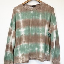 Lulus Womens M Iconic Moves Tie Dye Sweatshirt Brown Green Slouchy Hippie USA - £19.25 GBP
