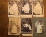 22 Children and Baby Photos on Boards in Folders and Cabinet Cards - £45.41 GBP