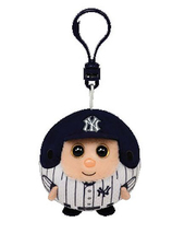 TY MLB Beanie Ballz - NEW YORK YANKEES (Plastic Key Clip - 2.5 inch) - £10.21 GBP