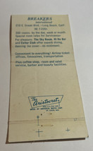 Breakers International Long Beach California CA Matchbook Cover - $5.69