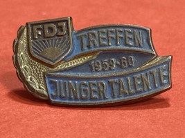 East Germany DDR FDJ Badge Meeting of Young Talents 1959 - 1960 - $11.88