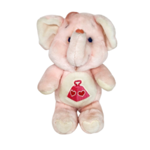 Vintage 1984 Kenner Lotsa Heart Elephant Care Bears Pink Stuffed Animal Plush - £44.14 GBP