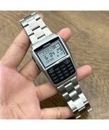 Calculator Watch Men Phonebook Alarm Chronograph Stainless Steel Bracele... - $27.83
