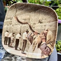 Vtg Jerusalem Plate Holy Bible Ram Horn Western Wall David Tower Gate of... - $27.72