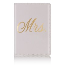 PU Leather Bride Groom Honeymoon Pas Covers Holder Card Protector Case Organizer - £46.05 GBP