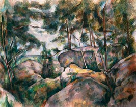 12546.Room Wall Poster.Interior art design.Cezanne painting.Fontainebleau Rocks - £12.73 GBP+