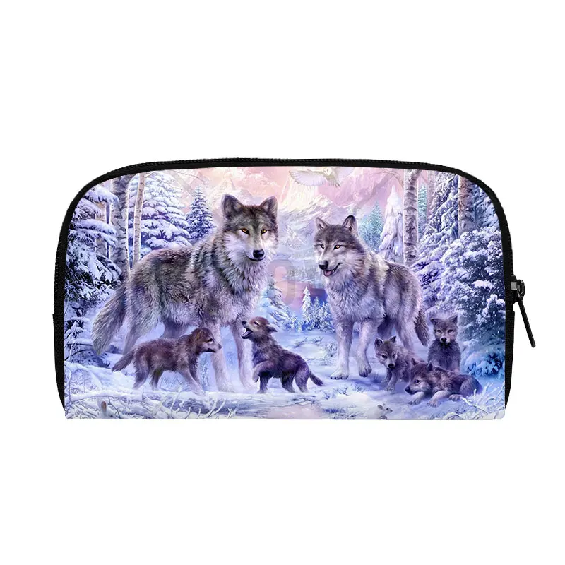 Cool Moon and Howling  Print Wallet Women Men Casual Phone Card Holder Coin Bags - £47.49 GBP