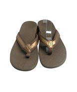 Vionic Womens Size 9 Brown Flip Flop Sandals Slip On Bronze Slides - £27.23 GBP