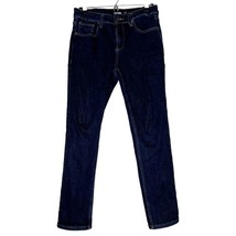 RSQ Denim Jeans Slim Straight Men Boys 29 x 30 Dark Wash Blue 98% Cotton 2% Span - £9.09 GBP