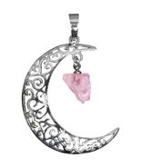 Crescent Moon with Rose Quartz Pendant! - $181.70 MXN