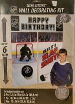 NHL Hockey 6 ft Birthday Party Scene Setters 5-Pc Wall Decorating Kit - NEW - $5.94