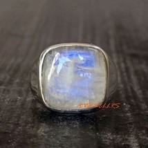 Natural Moonstone Ring, 925 Sterling Silver,  Pinky Ring Gemstone Men&#39;s Jewelry - £66.96 GBP