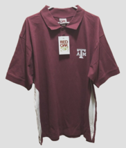 Texas A&amp;M Aggies Football Logo Maroon Vintage 90s NCAA Big 12 Polo Shirt XL Tags - £13.92 GBP