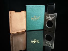 Pheasant by R.D.Gomez Stainless Steel Cigar Cutter Vaquetilla Beige Leat... - $34.65